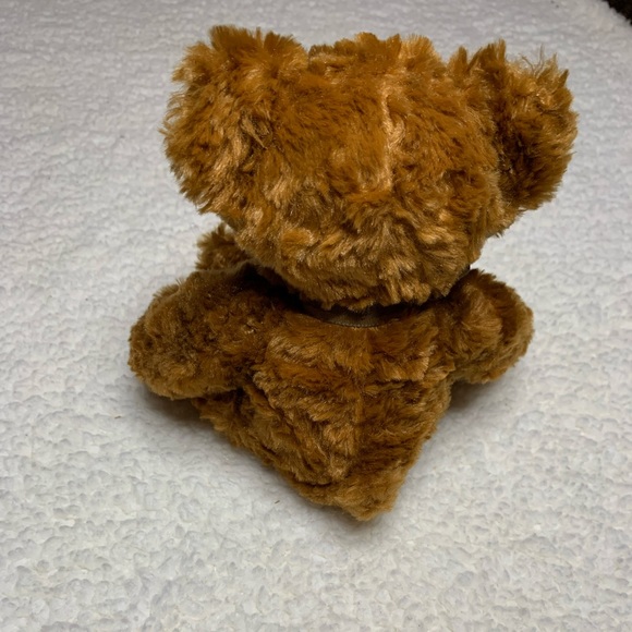 Brown Plush Teddy Bear With Brown Neck Ribbon Bow Stuffed Animal Bear Plush - Picture 3 of 5